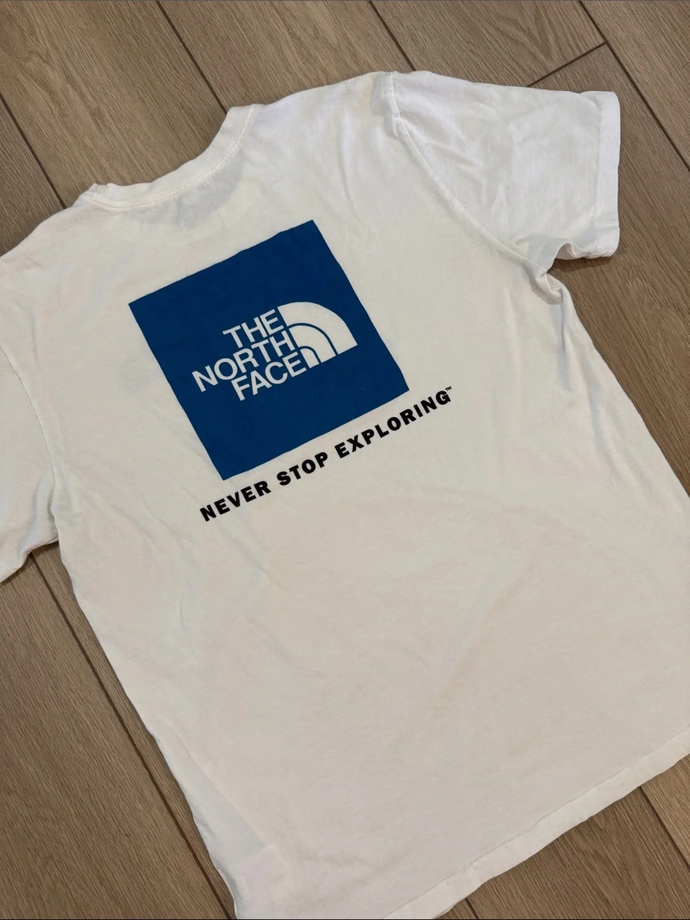The North Face Shirt Mens L White Logo Graphic Tee Outdoor Hike Explore